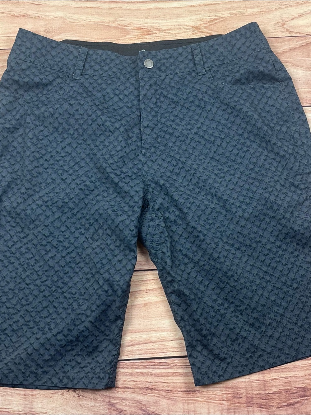 Club Ride Shorts Mens L 34x12 Blue Gray Cycling Mountain Biking Adjustable Geo
